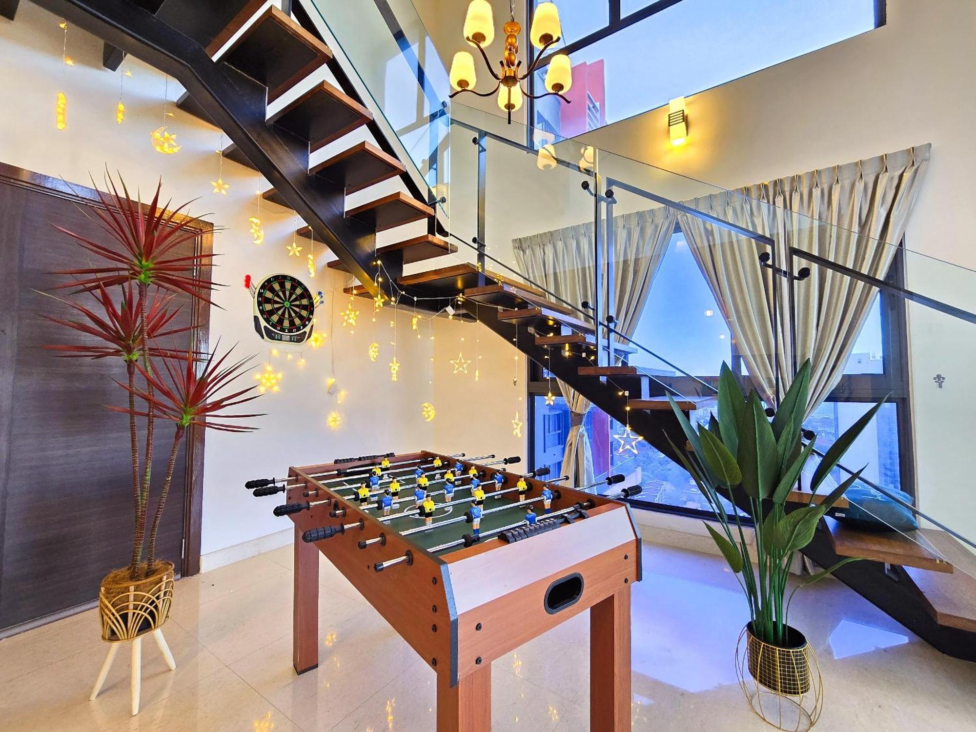 Loft Seaview Near Jb Ciq 7pax Apartemen